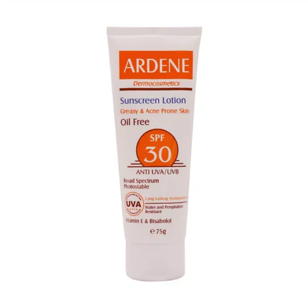 لوسیون ضد آفتاب فاقد چربی SPF30 آردن مناسب پوست چرب و جوشدار 75 گرم - 1