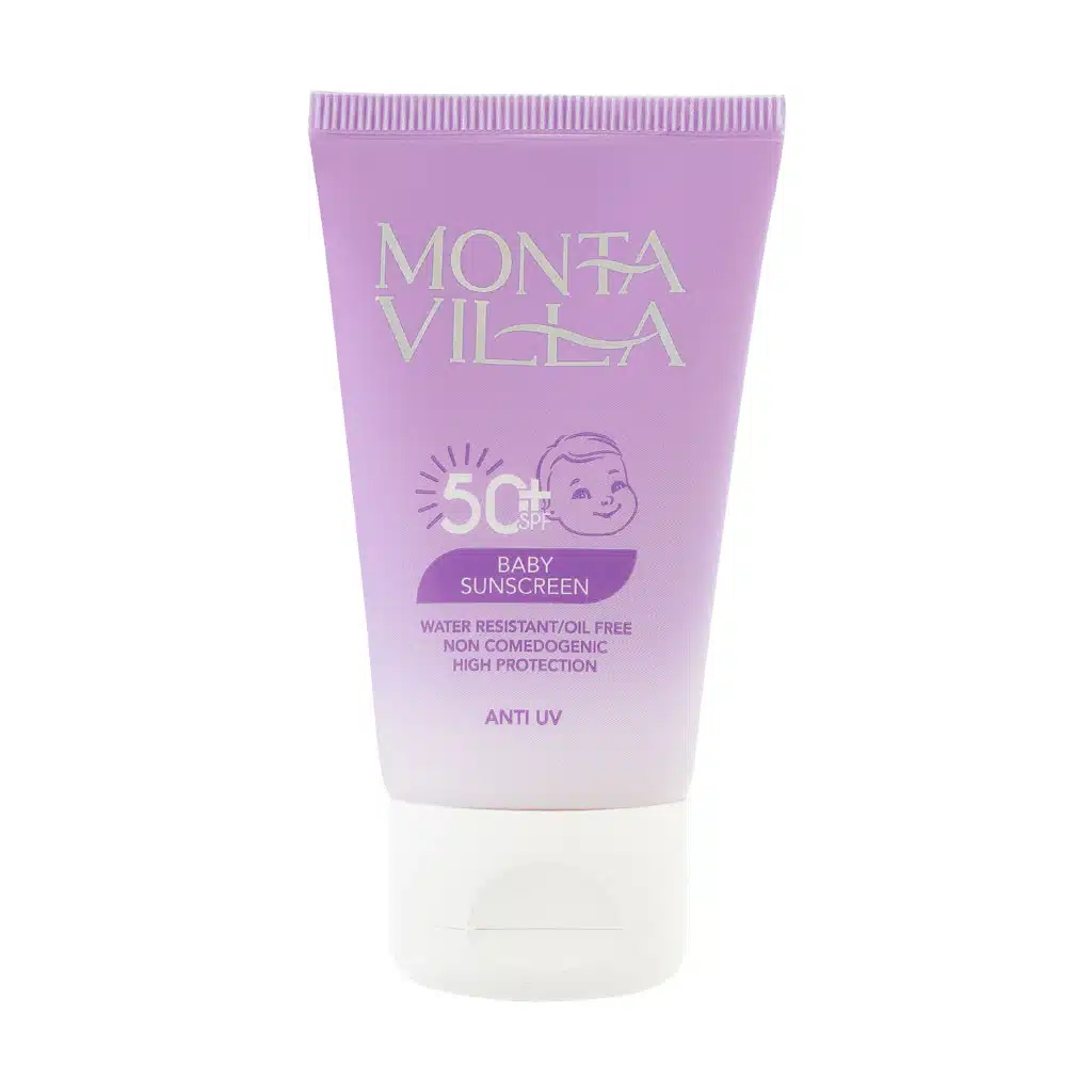 Monta-villa-Baby-Sunscreen-Cream.jpg.webp کرم ضد آفتاب کودک مونتا ویلا SPF50 حجم 40 میلی لیتر