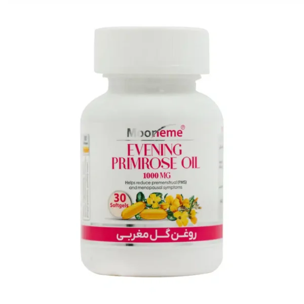 سافت ژل روغن گل مغربی 1000 میلی گرم مونم اکسیر آفرین آریا 30 عدد
