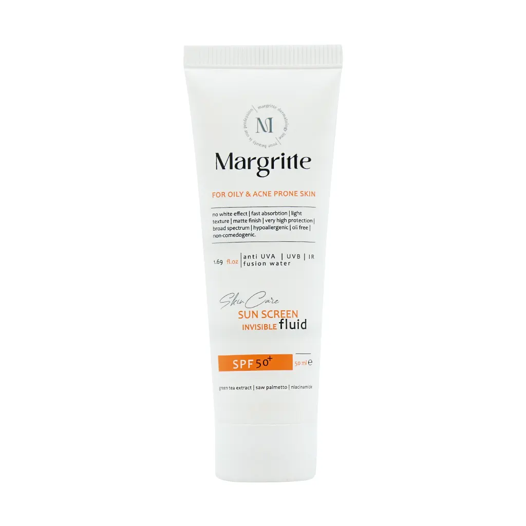 Margritte SPF50 Oily And Acne Prone Skin Sunscreen Fluid 50 قیمت فلوئید ضد آفتاب پوست چرب و مستعد آکنه SPF50 مارگریت