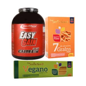 پک ایزی گین آیرون مکس با پاستا پنه هفت غله و اسپاگتی وگانو زر ماکارون
