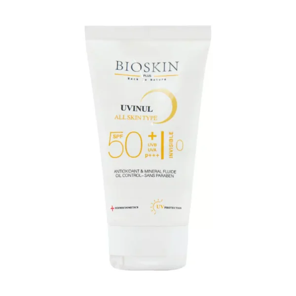 کرم ضد آفتاب SPF50 بایو اسکین پلاس مناسب انواع پوست 40 میلی لیتر - 1