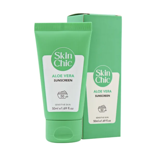 کرم ضد آفتاب عصاره آلوئه ورا SPF50 اسکین شیک