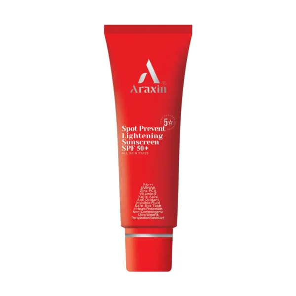 قیمت کرم ضد آفتاب روشن کننده و ضد لک SPF50 آراکسین