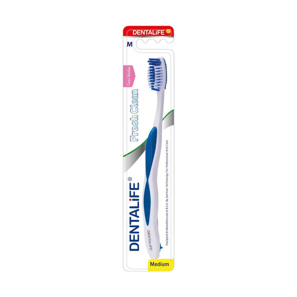 Dentalife FreshClean Medium Toothbrush قیمت مسواک فرش کلین با برس متوسط دنتالایف