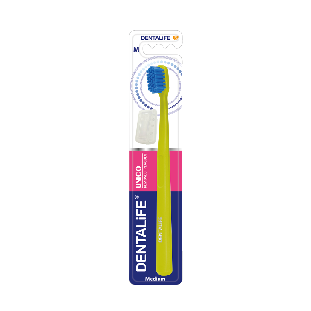 Dentalife Unico Medium Toothbrush Green قیمت مسواک دنتالایف مدل Unico با برس متوسط
