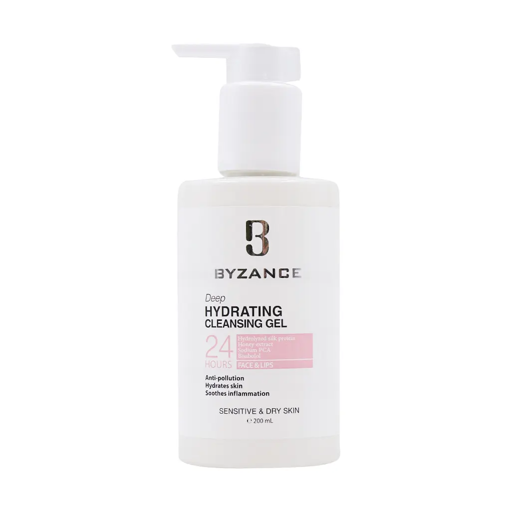 Byzance Deep Hydrating Cleansing Gel 200 قیمت ژل شستشو پوست خشک و حساس بیزانس
