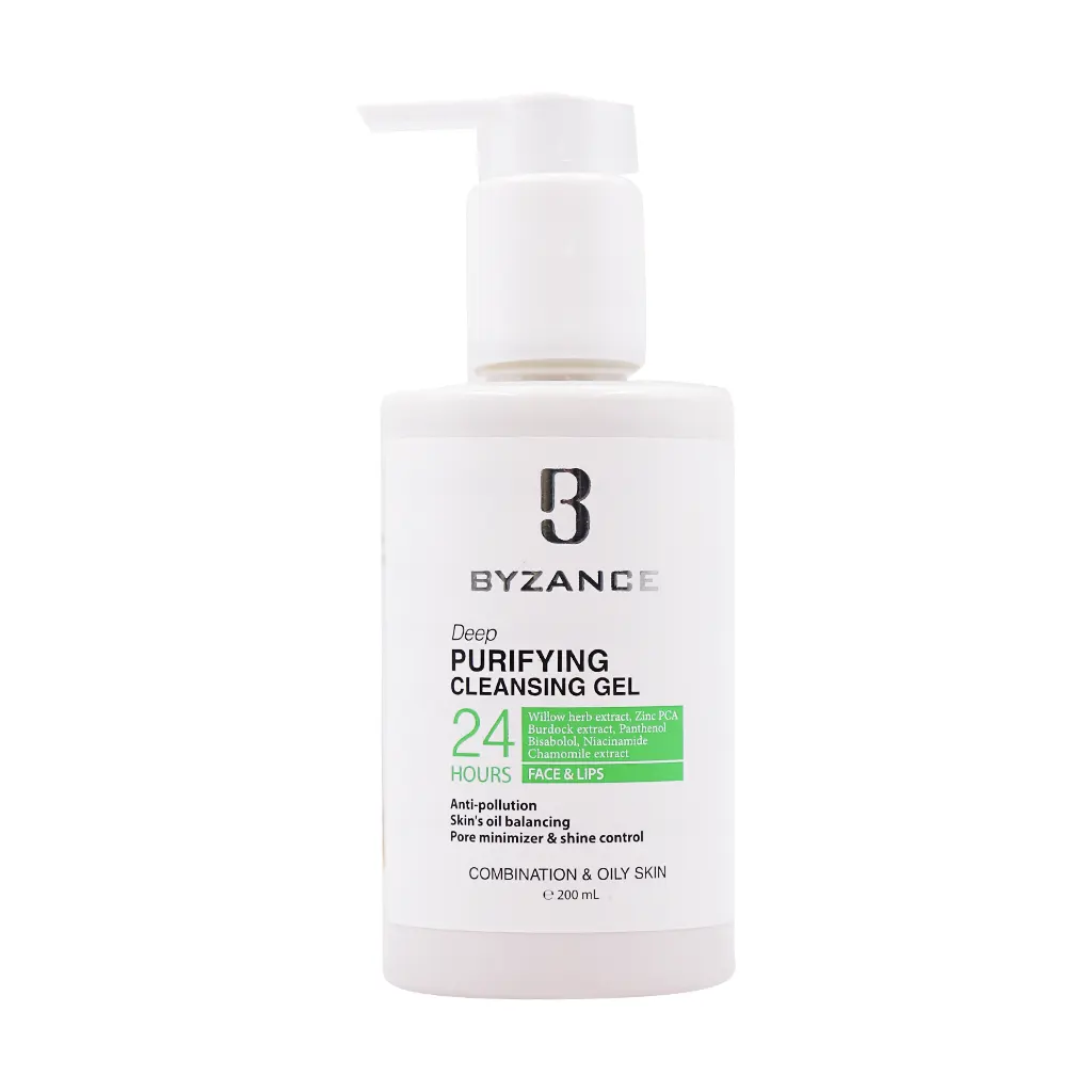 Byzance Deep Purifying Cleansing Gel 200 ml قیمت ژل شستشوی صورت پوست چرب بیزانس