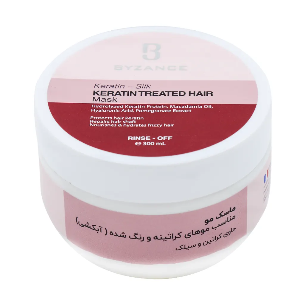 Byzance Keratin Treated Hair Mask 300 ml قیمت ماسک مو کراتینه و رنگ شده داخل حمام بیزانس
