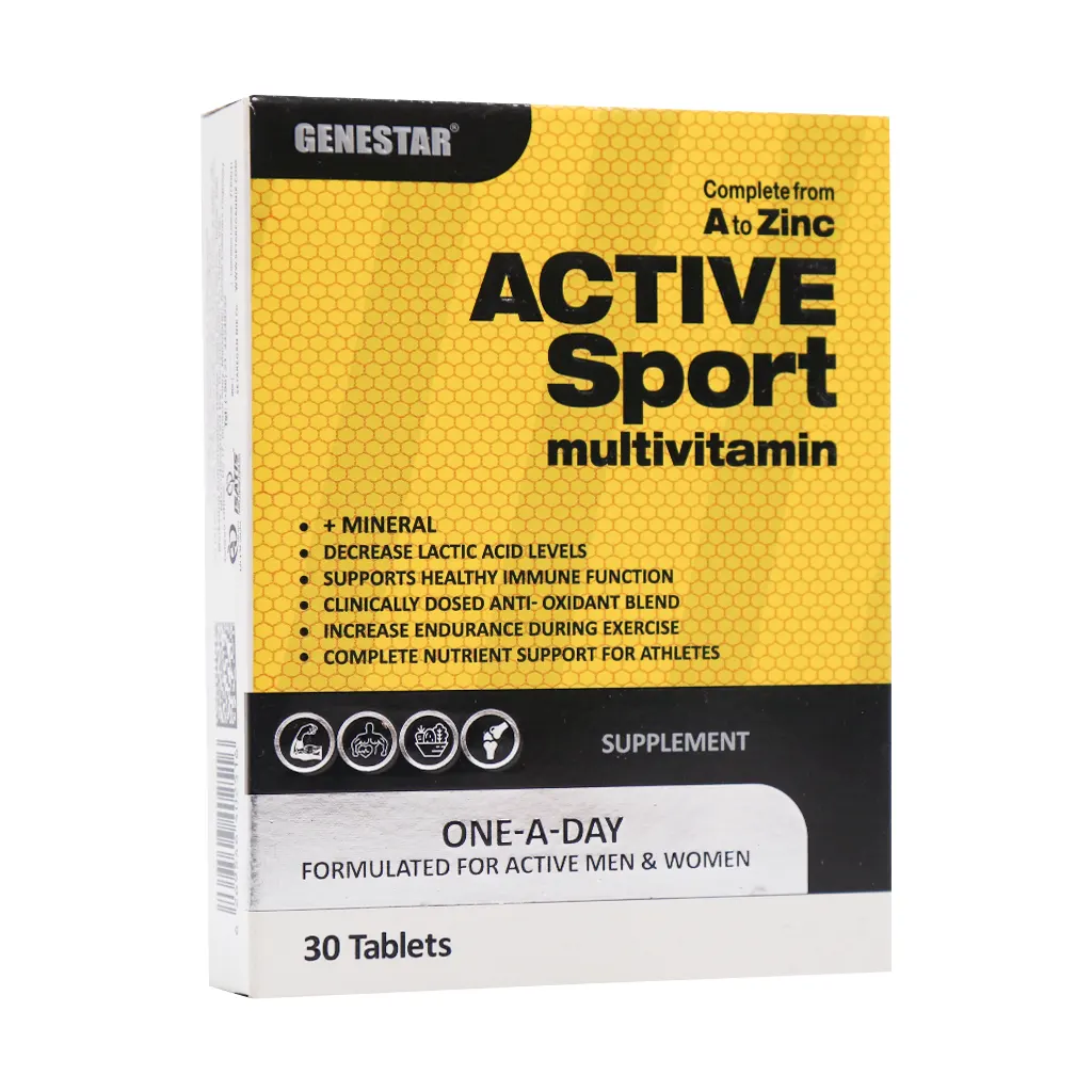 Genestar Active Sport 30 Tablets قیمت قرص مولتی ویتامین اکتیو اسپرت ژن استار
