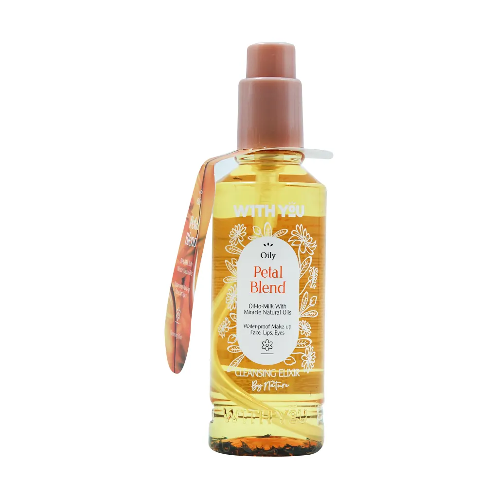 With You Oily Petal Blend Cleansing Elixir 200 قیمت روغن پاک کننده آرایش و شوینده صورت ویت یو