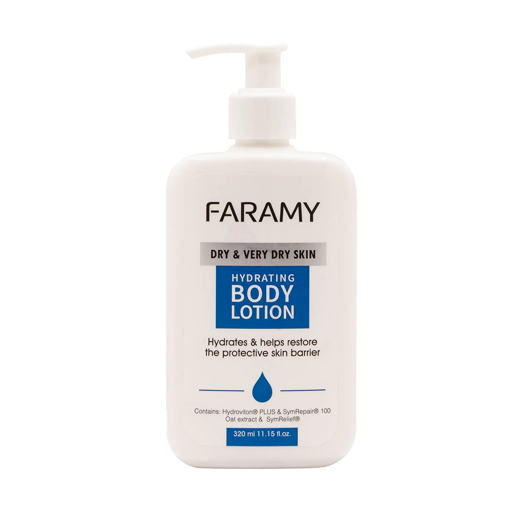 Faramy Dry And Very Dry Skin Body Lotion 320 ml قیمت لوسیون مرطوب کننده بدن پوست بسیار خشک فارامای