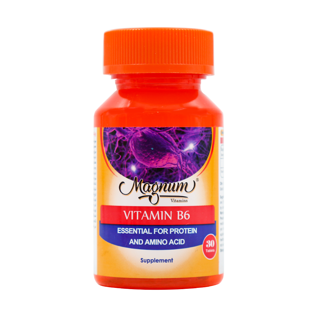 Magnum Vitamins Vitamin B6 30 Tablets قیمت قرص ویتامین ب6 مگنوم ویتامینز