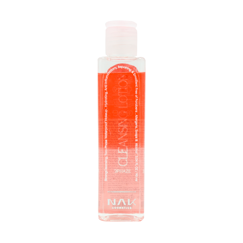 Nak Strong Cleansing Two Phase Waterproof Make Up 90 ml قیمت لوسیون دو فاز پاک کننده آرایش ضد آب ناک