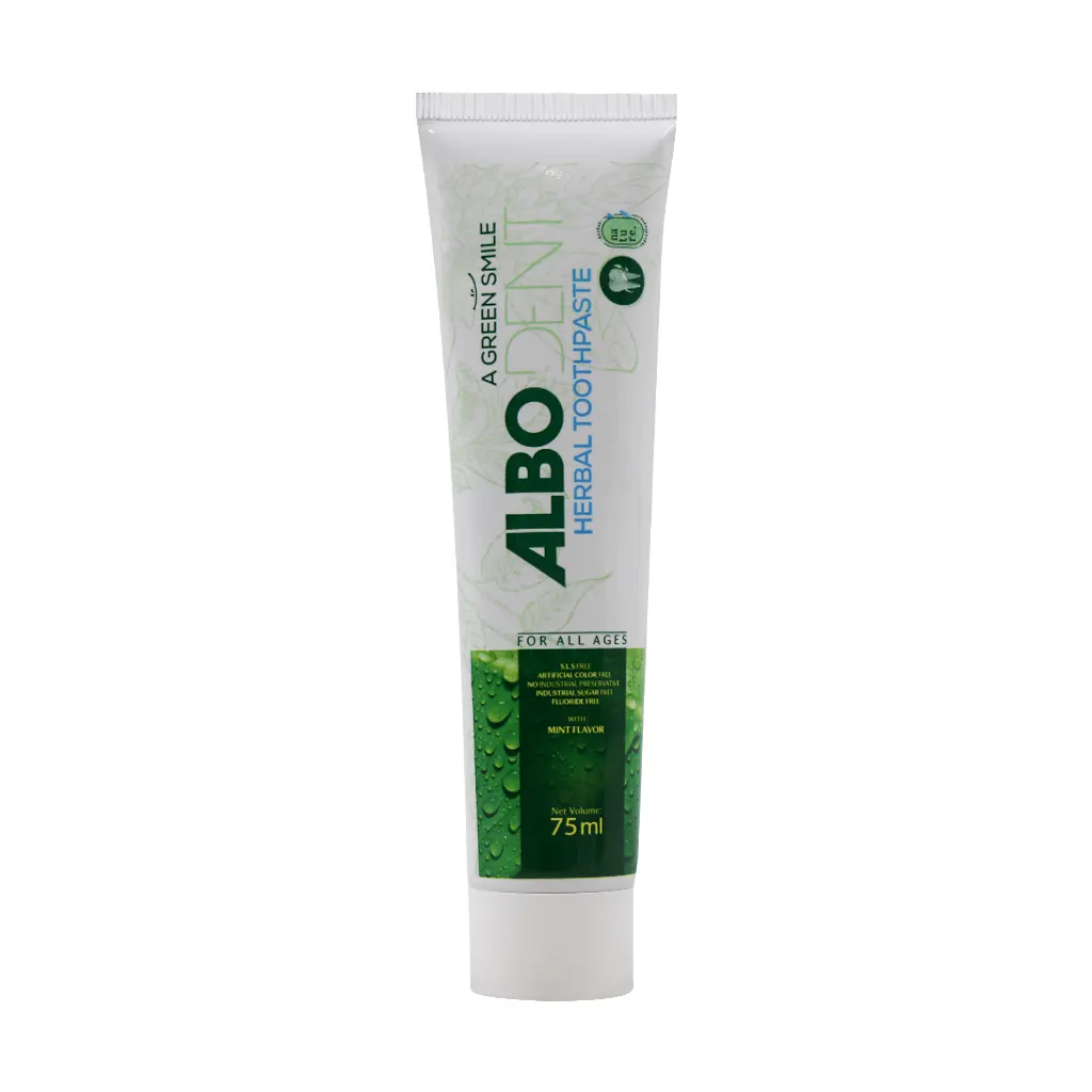 Albodent Green Smile Toothpaste With Mint Flavor قیمت خمیر دندان گیاهی آلبودنت با طعم نعنا