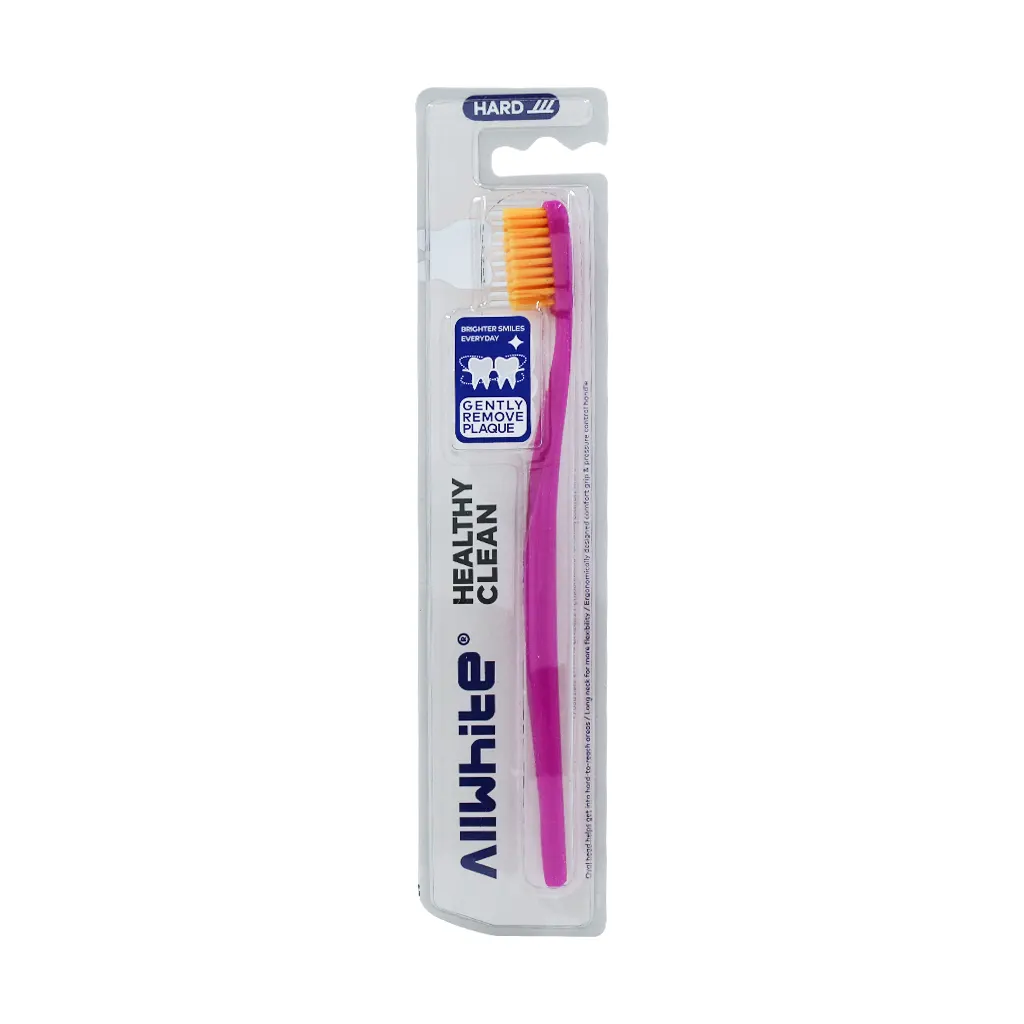 Allwhite Healthy Clean Hard toothbrush pink قیمت مسواک هلثی کلین سخت آل وایت