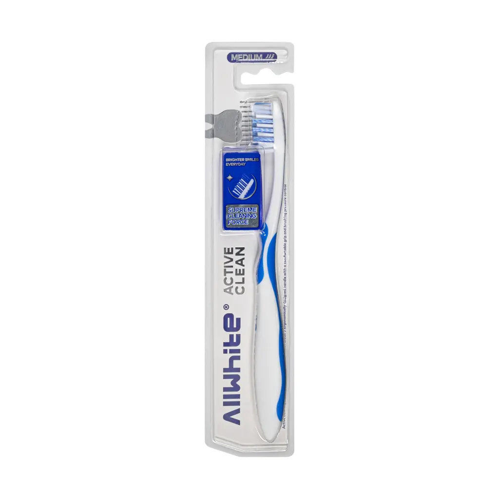 Allwhite Medium Active Clean Toothbrush قیمت مسواک اکتیو کلین آل وایت با برس متوسط