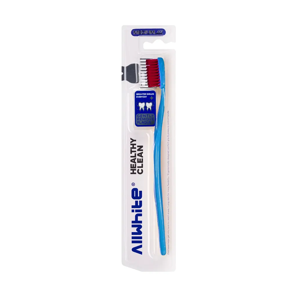 Allwhite Medium Healthy Clean Toothbrush asli قیمت مسواک هلثی کلین آل وایت با برس متوسط مسواک هلثی کلین آل وایت با برس متوسط