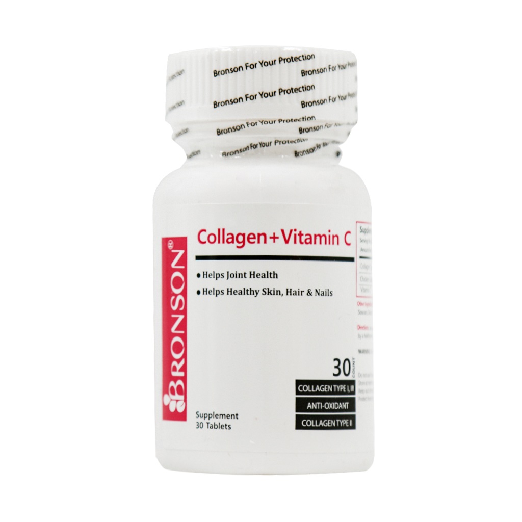 Bronson Collagen And Vitamin C 30 Tablets قیمت قرص کلاژن پلاس ویتامین سی برونسون