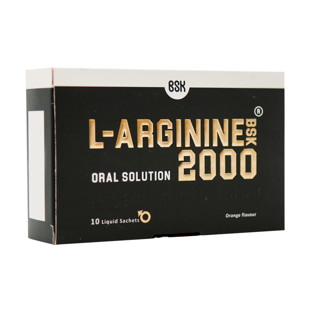 BSK L Arginine 2000 mg 10 Liquid Sachets قیمت ساشه ال آرژنین 2000 بنیان سلامت کسری
