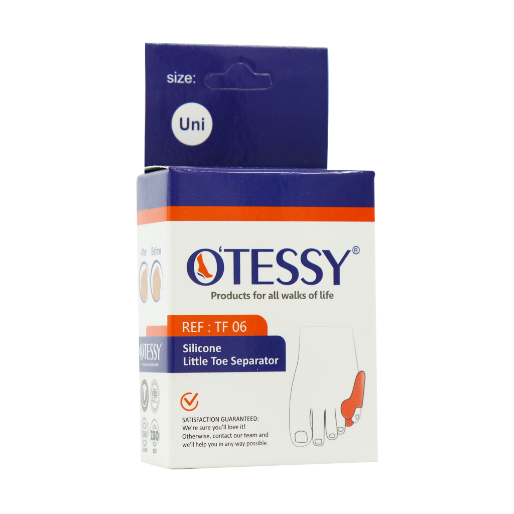 Otessy TF06 Silicone Little Toe Separator قیمت پد فاصله دهنده و ضد پینه با ساپورت انگشت کوچک اوتسی مدل TF06