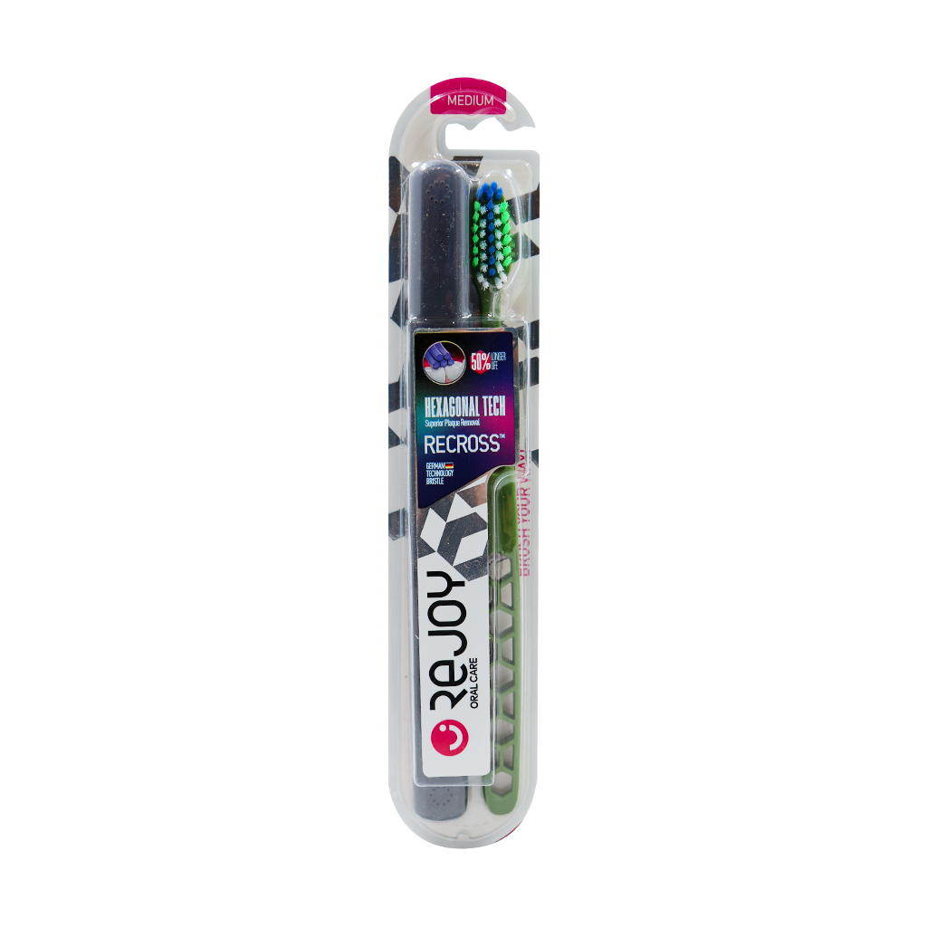 Rejoy Medium Recross Toothbrush sabz قیمت مسواک ریجوی مدل Recross با برس متوسط