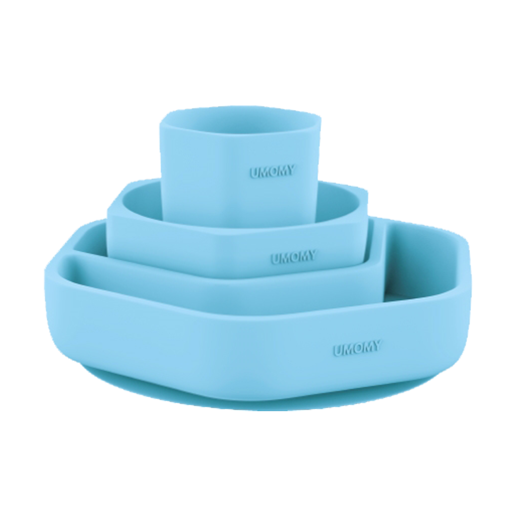 Umomy Silicone Feeding Set 3 Pcs قیمت ظرف غذا خوری سیلیکونی یومامی