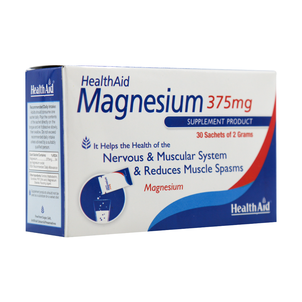 Health Aid Magnesium 375 Mg Sachets قیمت ساشه منیزیم 375 میلی گرم هلث اید