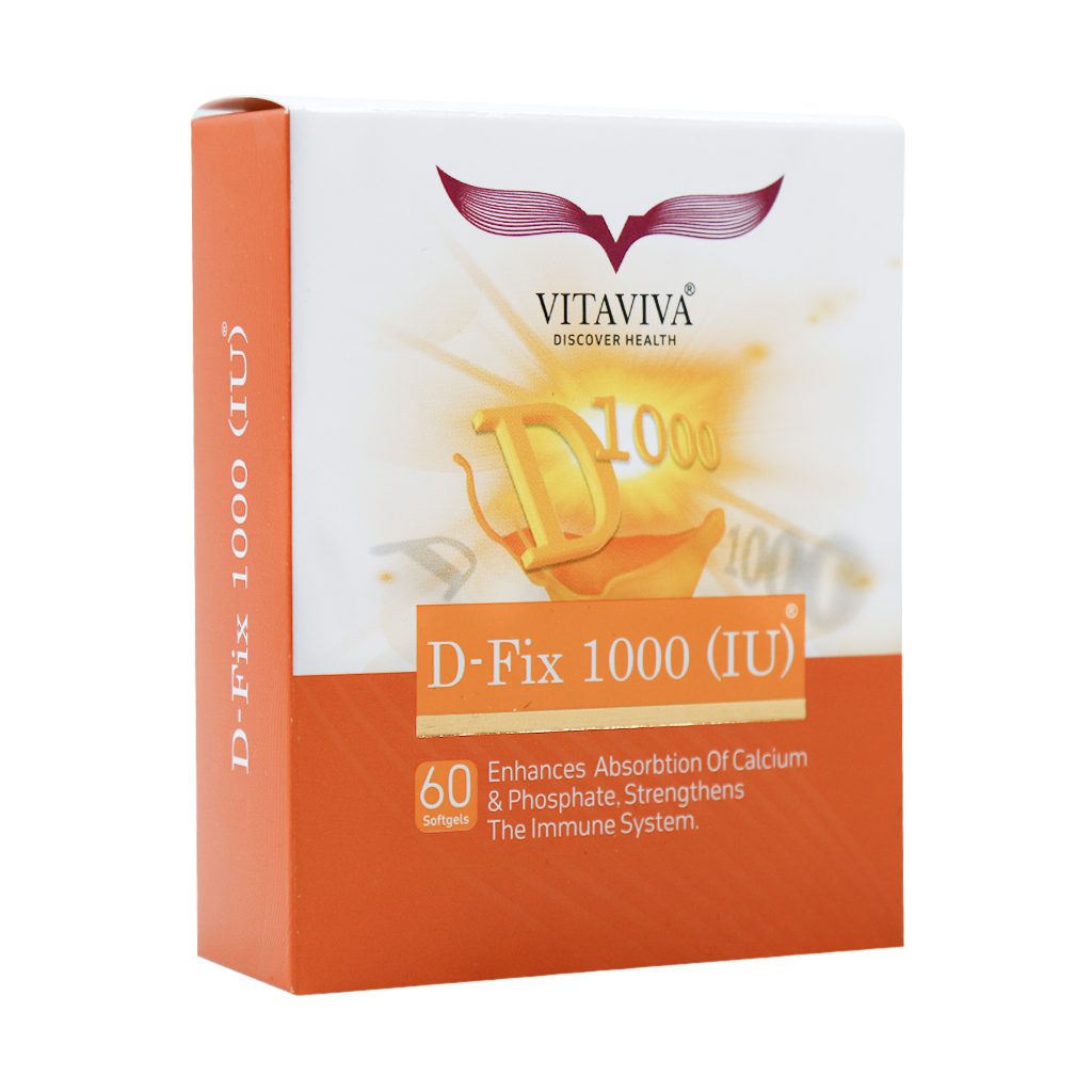 Vitaviva D Fix 1000 IU 60 Softgels قیمت سافت ژل د فیکس 1000 واحد ویتاویوا