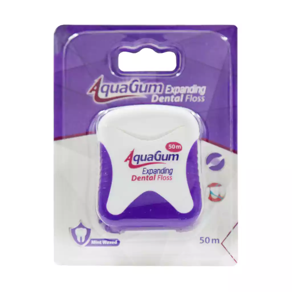 Aqua Gum Expanding Dental Floss 50 m قیمت نخ دندان منبسط شونده آکواگام