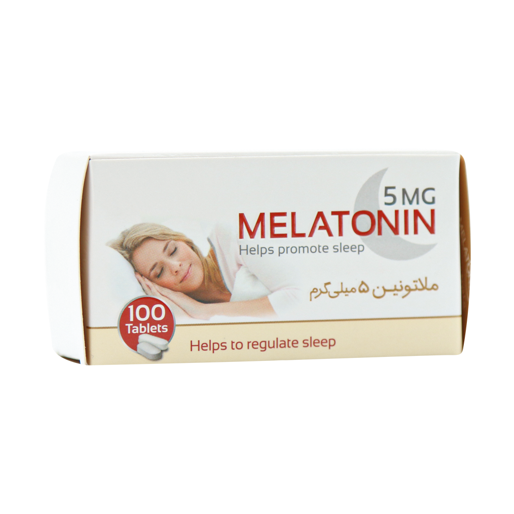 Exir Afarin Arya Melatonin 5 mg 100 Tabs قیمت قرص ملاتونین 5 میلی گرم اکسیر آفرین آریا