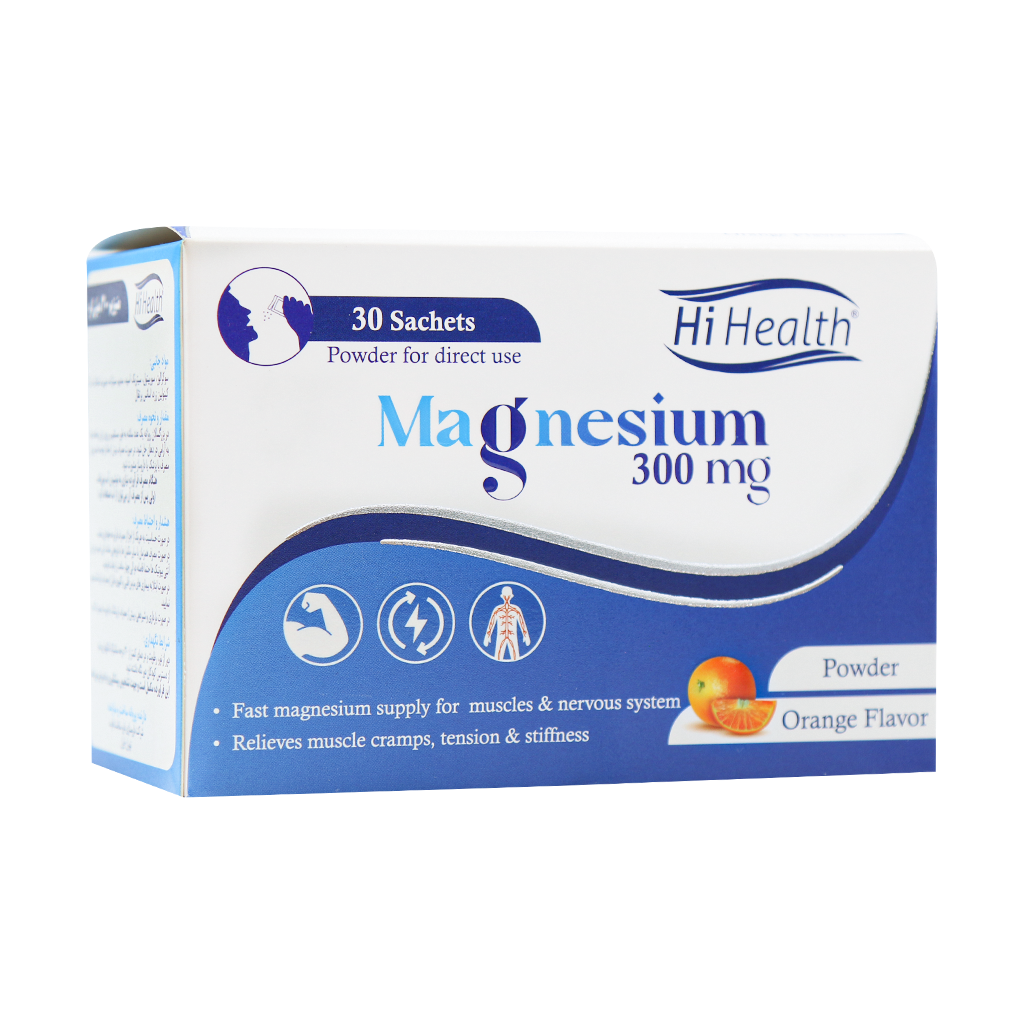 Hi Health Magnesium 300 mg 30 Sachets قیمت ساشه منیزیم 300 میلی گرم های هلث