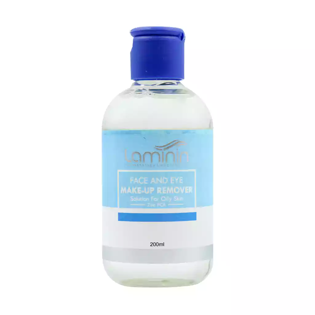 Laminin Face And Eye Make Up Remover For Oily Skin 200 ml قیمت محلول پاک کننده آرایش صورت و دور چشم پوست چرب لامینین