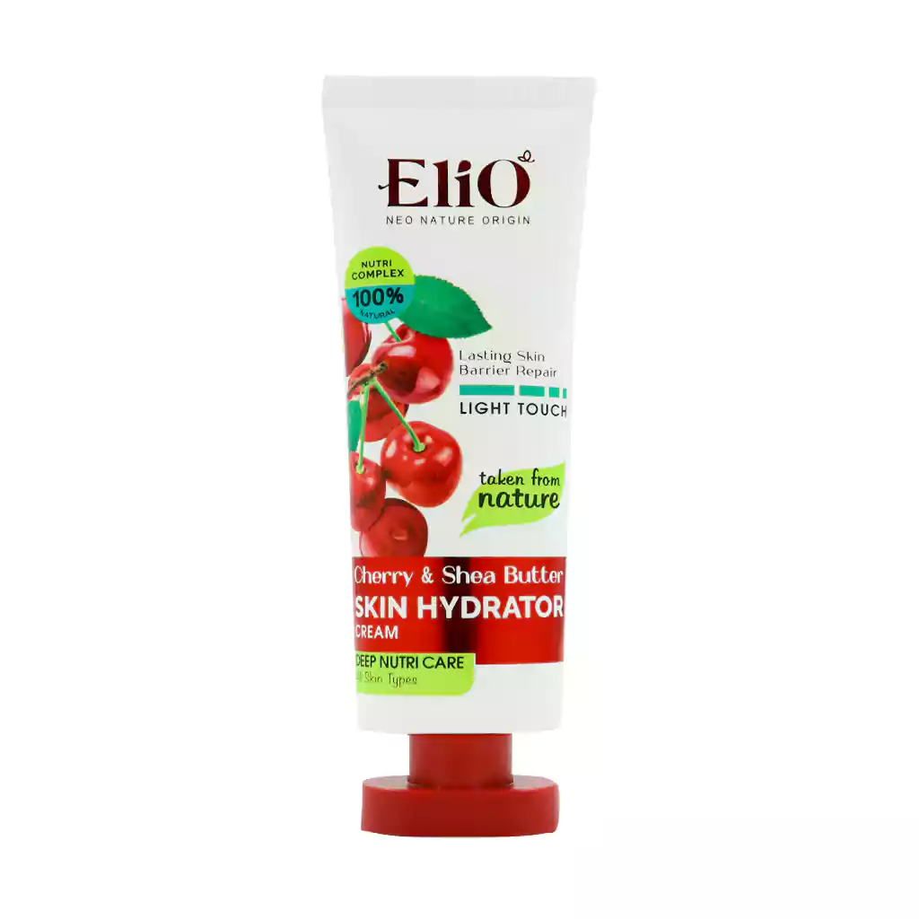 Elio Tube Cherry And Shea Butter Cream 75 ml قیمت کرم تیوبی مرطوب کننده عصاره گیلاس و شی باتر الیو