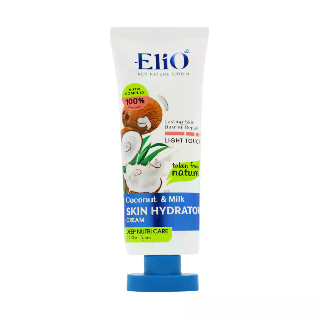Elio Tube Coconut And Milk Protein Cream 75 ml قیمت کرم تیوبی مرطوب کننده نارگیل و شیر الیو