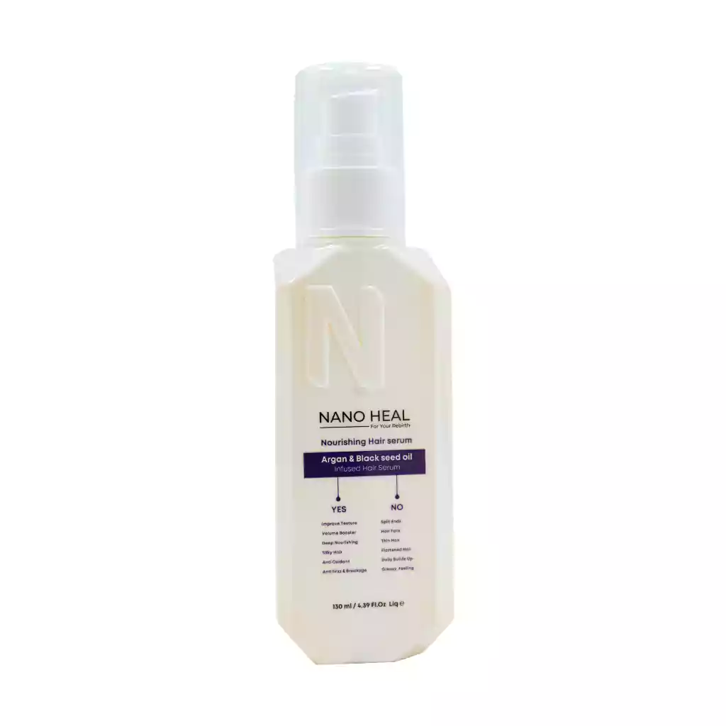 Nano Heal Argan And Black Seed Oil Hair Serum 130 ml قیمت سرم مو روغن آرگان و سیاه دانه نانوهیل