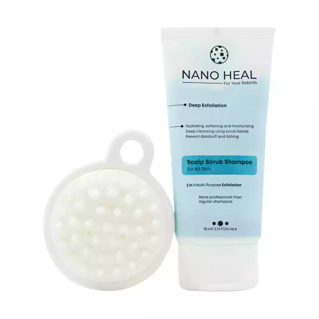 Nanoheal Scalp Scrub Shampoo 70 ml قیمت پک شامپو اسکراب دار کف سر نانوهیل