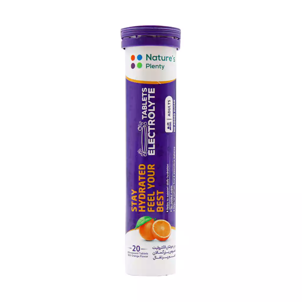 Natures Plenty Adults Electrolyte 20 Effervescent Tablets قیمت قرص جوشان الکترولیت بزرگسالان نیچرز پلنتی