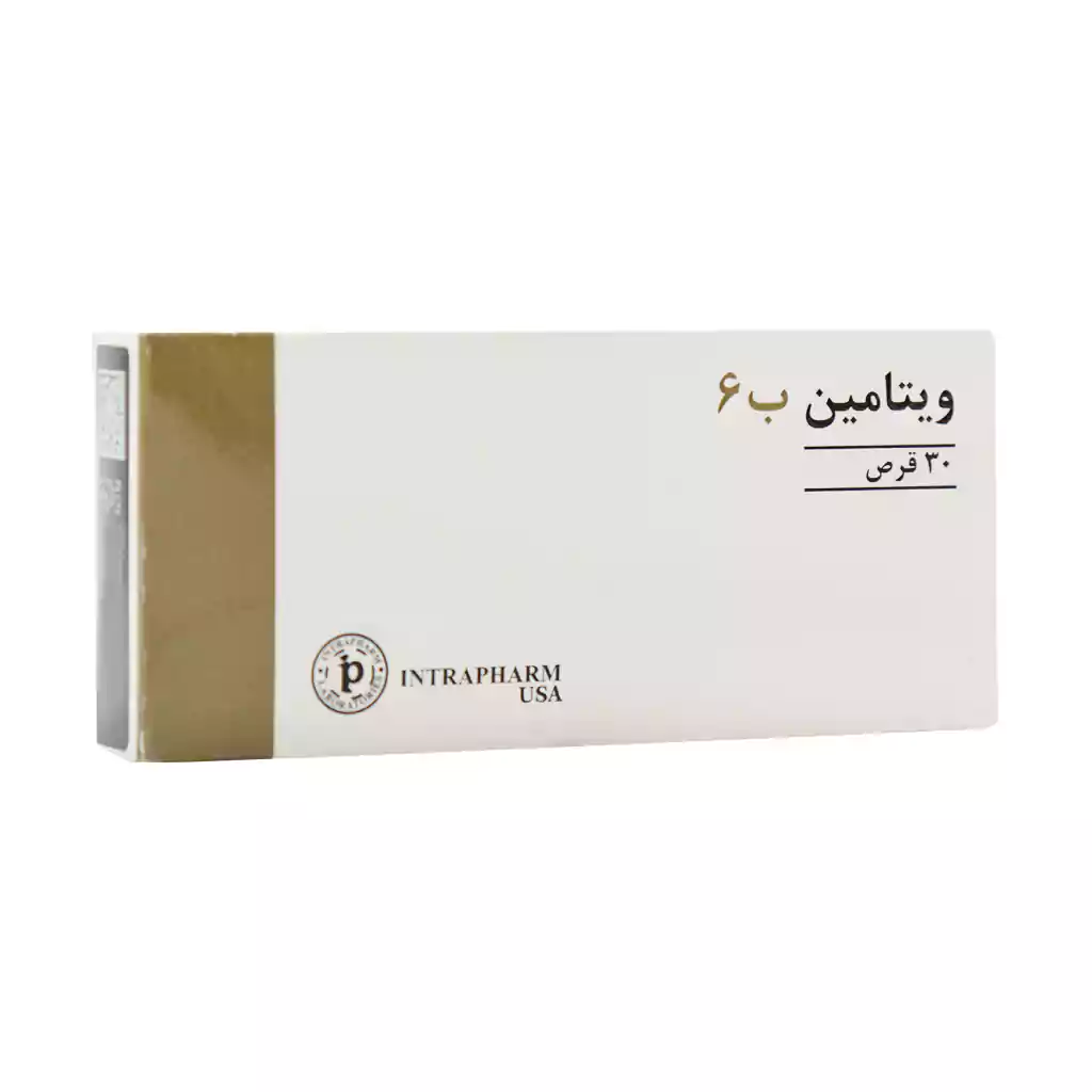 Intrapharm Vitamin B6 30 Tablets قیمت قرص ویتامین ب6 اینترافارم
